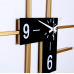 Aplica LED cu ceas Lines Chrono, negru auriu, design modern geometric - imagine 1