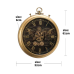 Ceas de perete, metal auriu, mecanism vizibil, stil industrial-vintage, 52×61cm - imagine 1