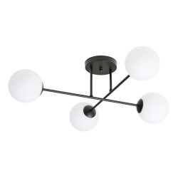 Lustra Roma 4 negru/alb opal 1232/4 Emibig