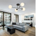 Lustra Roma 4 negru/alb opal 1232/4 Emibig - imagine 2