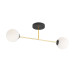 Lustra Magnum 2 negru/auriu/alb opal 1233/2 Emibig– design modern cu accente elegante pentru living - imagine 1