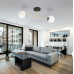 Lustra Magnum 2 negru/auriu/alb opal 1233/2 Emibig– design modern cu accente elegante pentru living - imagine 2