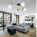 Lustra Magnum 4 negru/auriu/alb opal 1233/4 Emibig- design modern cu accente elegante pentru living - imagine 2