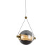 Pendul LED Splendor 6W 3000K, sticla fumurie si finisaj auriu, design modern elegant - imagine 3